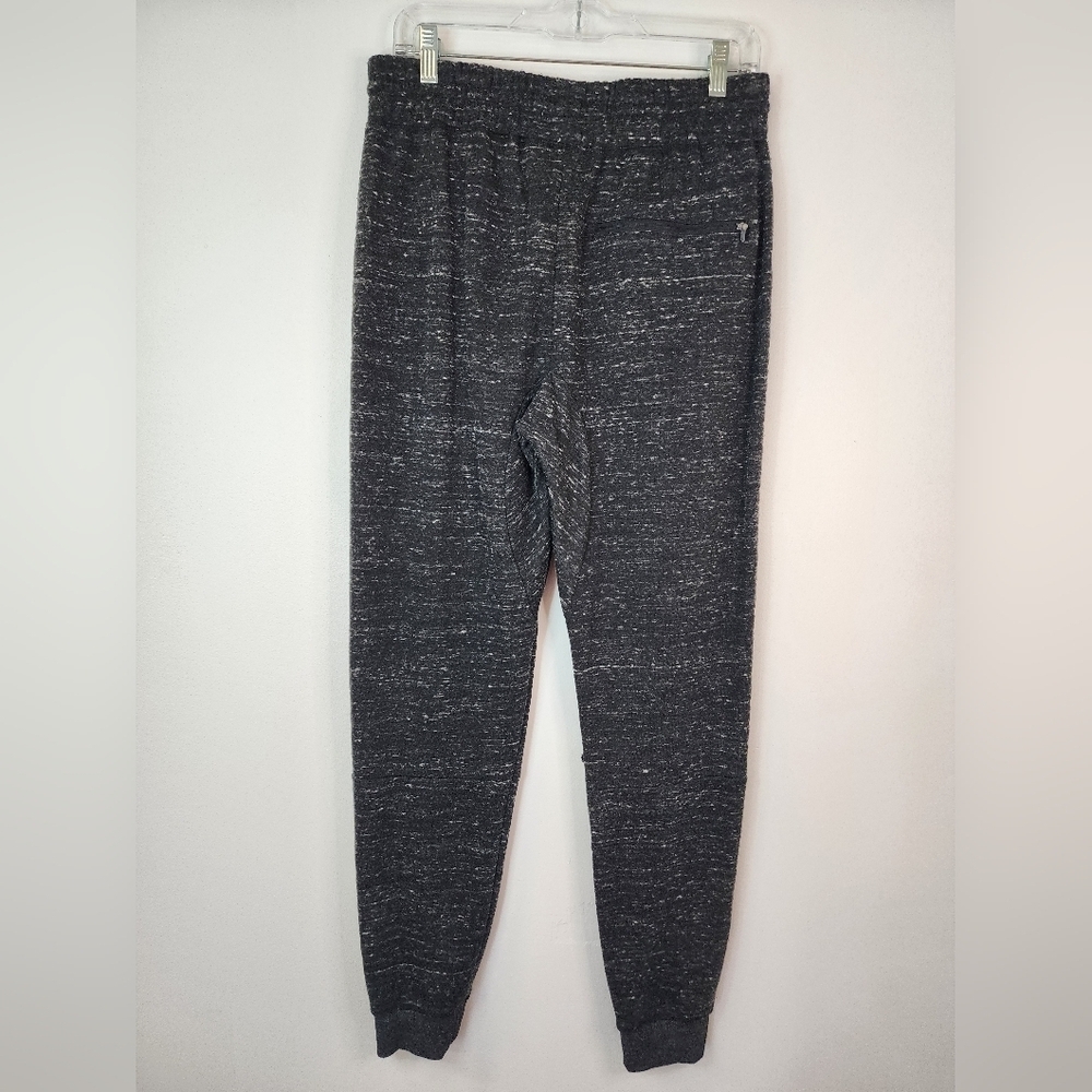 Men's Heather Greyish Black 3 Zip Pockets Drawstring Jogger Pants, sz SM - Picture 3 of 14